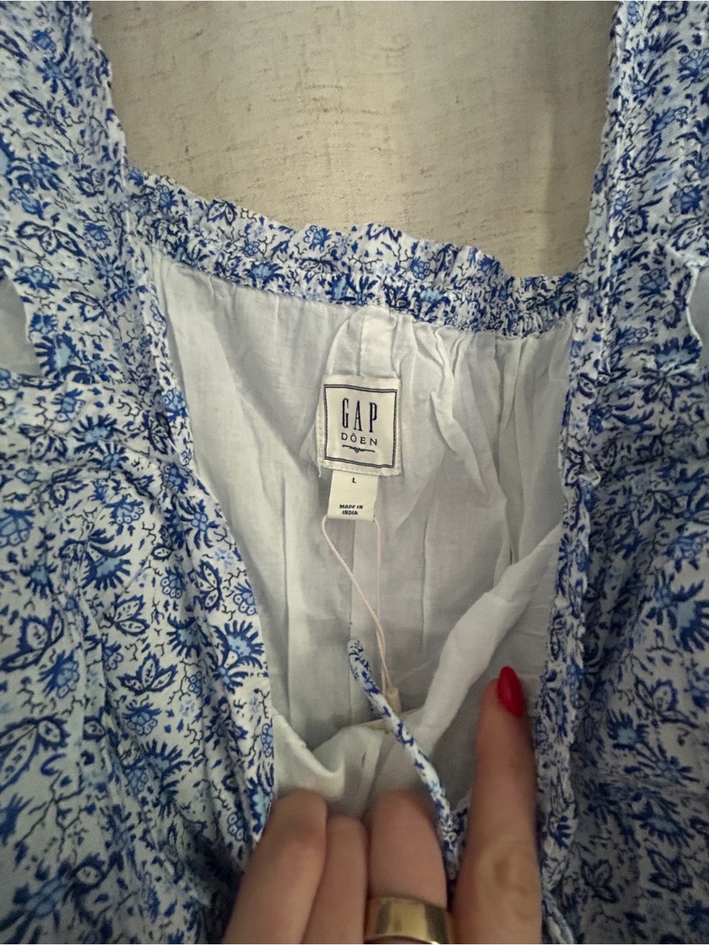 NWT sz Large Gap × DÔEN Floral Midi Dress - Picture 5 of 6